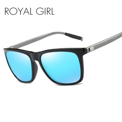 ROYAL GIRL Brand Classic Polarized Sunglasses Men Driving Square Black Frame Eyewear Male Sun Glasses For Men Oculos Gafas ms005
